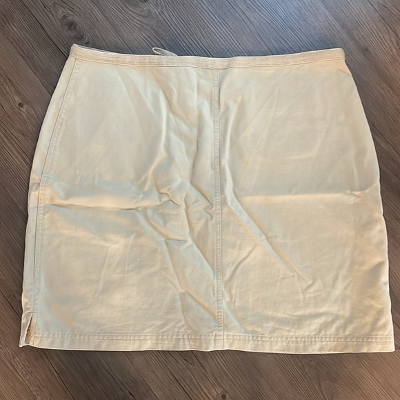 J. Jill Khaki Drawstring Front Pocket Tencel Lyocell Blend Skirt - Picture 8 of 8